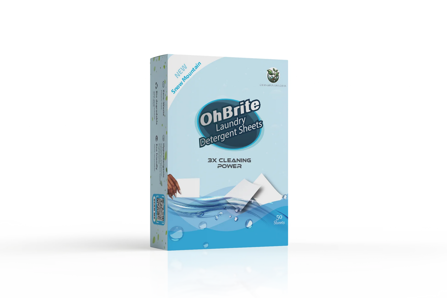 NATURAL BIO-DEGRADABLE LAUNDRY DETERGENT SHEET