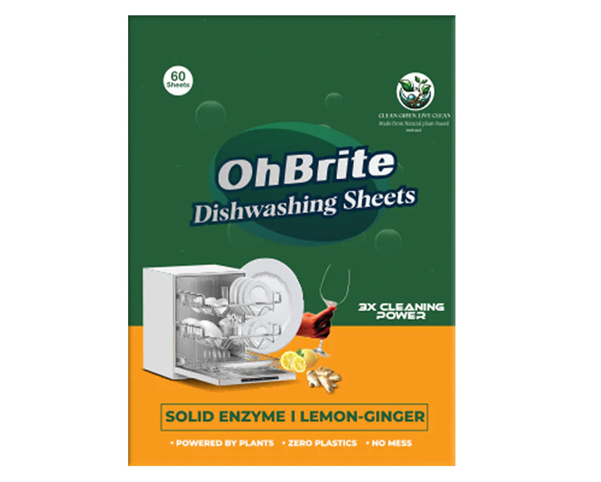 NATURAL BIO-DEGRADABLE DISHWASHING DETERGENT SHEETS