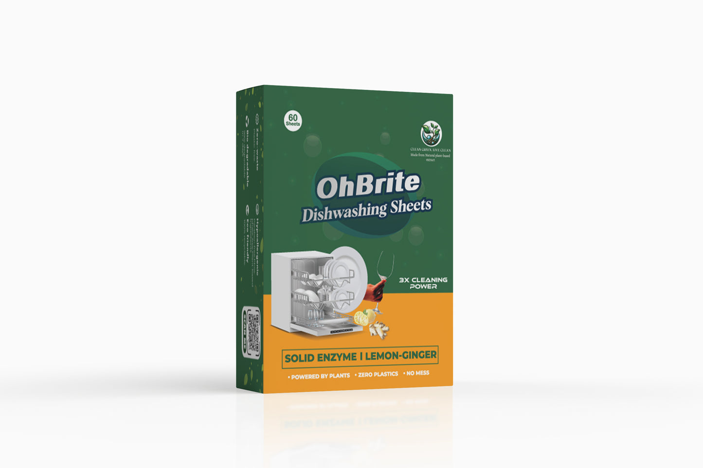 NATURAL BIO-DEGRADABLE DISHWASHING DETERGENT SHEETS