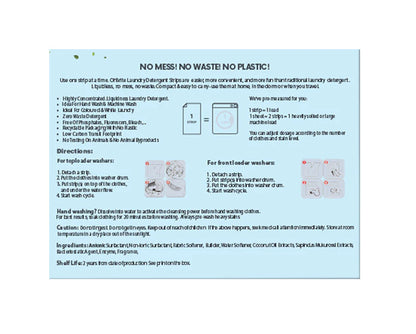 NATURAL BIO-DEGRADABLE LAUNDRY DETERGENT SHEET