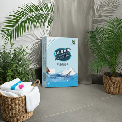 Natural Biodegradable Laundry Detergent Sheets OhBrite